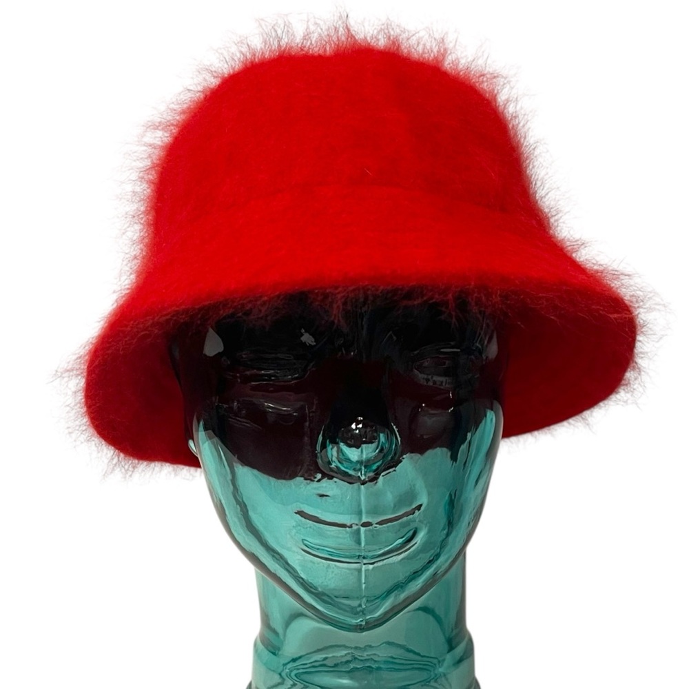 VINTAGE Angora Fuzzy Cloche Bucket Hat